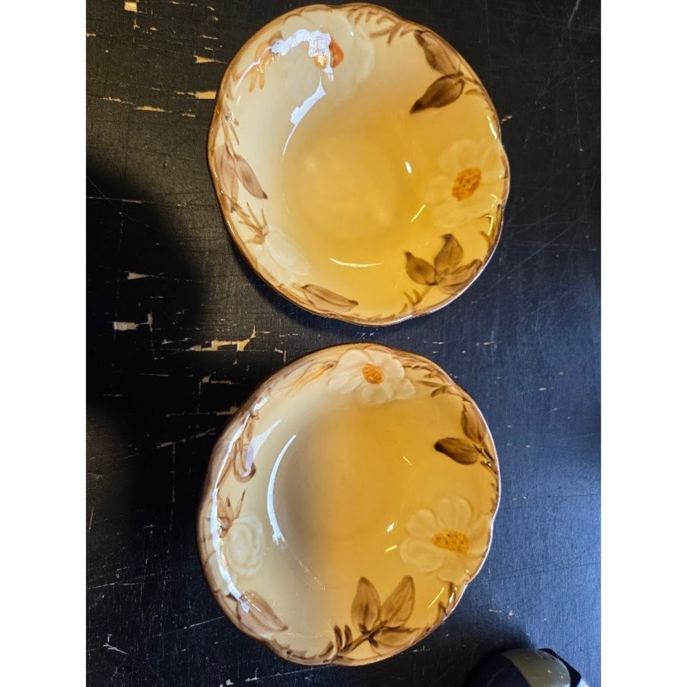 2 Franciscan Royal Cafe Fruit Dessert Bowls Made in USA